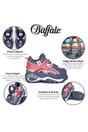 Red Womens Platform Fashion Trainers 1339-14, Image 3 of 6