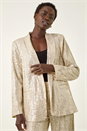 Champagne Relaxed Sequin Blazer, Image 3 of 6
