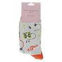 Grey Retro Music Novelty Patterned Bamboo Socks, Image 4 of 4