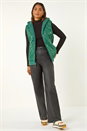 Green Reversible Hooded Knit Gilet, Image 6 of 8