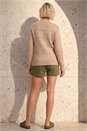 Beige Beaded Ribbed Knit Jumper, Image 3 of 4