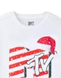 White MTV Santa Hat T-Shirt, Image 4 of 6
