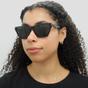 Black Saint Laurent Black Cat Eye Black Black Sunglasses, Image 6 of 6