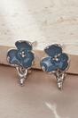 Blue Blue Floral Bird Studs, Image 1 of 2