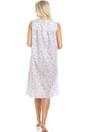 Grey Floral Print Sleeveless Nightdress, Image 3 of 5
