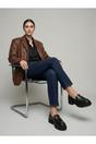 Black iKrush Black Poppy Snakeskin Chunky Loafers, Image 2 of 5