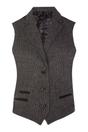 Grey Infinity Leather Grey Tweed 1920s Herringbone Grey Waistcoat, Image 1 of 5