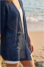 Navy  Petite Textured Cardigan, Image 4 of 4
