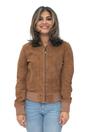 Tan MA-1 Suede Bomber Jacket - Newbury, Image 1 of 5