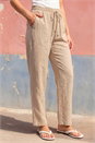 Stone Petite Drawstring Trousers, Image 2 of 4