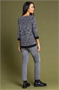 Silver Shimmer Animal Print Asymmetric Top, Image 2 of 4