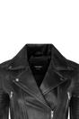 Black Cropped Brando Leather Biker Jacket, Image 6 of 7
