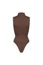 Brown Sleeveless Turtleneck Sculpting Bodysuit, Image 2 of 5