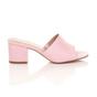 Light Pink AJVANI Light Pink Mid Block Heel Peep Toe Mules Sandals, Image 2 of 6