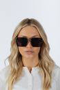 Black SVNX Black Rimless Oversized Square Sunglassses, Image 4 of 5