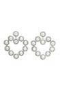 White Diva Collection Heart Shaped Drop Earrings, Image 1 of 5