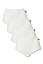 Ivory Pack of Four "Ivory" Bamboo Full Briefs, Image 1 of 4