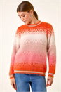 Orange Ombre Tinsel Knit Jumper, Image 1 of 5