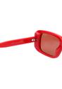 Red Retro-Inspired Bold Rectangle Sunglasses, Image 4 of 7