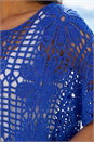 Blue Floral Crochet Knit Top, Image 4 of 4