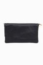 Black Italian Leather Clutch Bag, Image 1 of 3