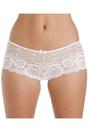 White Camille Lingerie White 2 Pack Floral Lace Boxershort, Image 1 of 4