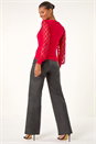 Red Polka Dot V-Neck Sleeve Knit Jumper, Image 2 of 5
