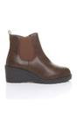 Brown AJVANI Brown High Wedge Heel Ankle Chelsea Boots, Image 5 of 6