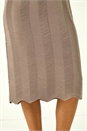 Taupe Textured Zig Zag Knit Midi Dress, Image 5 of 5