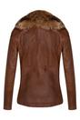 Tan Womens Leather Parker Jacket - Arvada, Image 4 of 5
