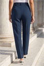 Navy  Long Straight Leg Stretch Trouser, Image 3 of 4