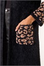 Black Animal Print Jacquard Cardigan, Image 5 of 5