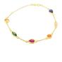 Multi Geometric Multicolour Gemstone Gold Plated Bracelet, Image 1 of 1
