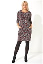 Pink Animal Leopard Print Tunic Dress, Image 2 of 5