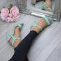 Mint AJVANI Mint Barely There Strappy High Heeled Sandals, Image 5 of 6