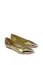 Gold 'Bubbles' Pointed Toe Slip on Flat Ballerina Pump Shoes, Image 5 of 5
