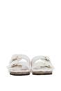 Beige Double Buckle Style Sheepskin Slippers, Image 2 of 4