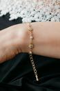 Silver Sunflower Pearl Charm Beaded Boho Bracelet, Image 2 of 2