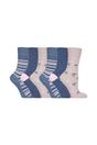 Blue Fluorescent 6 Pairs Non Elastic Socks, Image 1 of 5