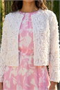 Ivory  Rose Textured Jacket, Image 4 of 4