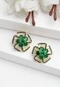Green AVANT-GARDE PARIS Green Diva Collection Columbine Studs, Image 2 of 5