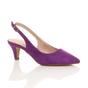 Purple AJVANI Purple Mid Heel Slingback Pointed Toe Court Shoes, Image 1 of 6