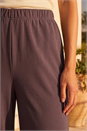 Chocolate Petite Wide Leg Stretch Trouser, Image 4 of 4