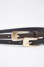 Multi WOVCOR Multi Double Pack Gold Buckle Western Slim Faux Leather Belt, Image 1 of 2