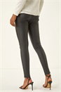 Black Coated Faux Leather Jeggings, Image 4 of 5