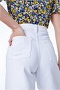White Longline Denim Bermuda Shorts, Image 5 of 5