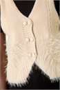 Beige Tassel Faux Fur Gilet, Image 5 of 5