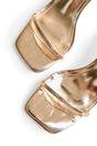 Gold Natalya Gold Square Toe Stiletto Mid Heels, Image 4 of 4