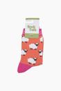 Orange Sheep Bamboo Socks in Orange, Image 4 of 4