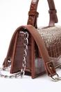 Brown Textured Crossbody Mini City Bag, Image 3 of 3